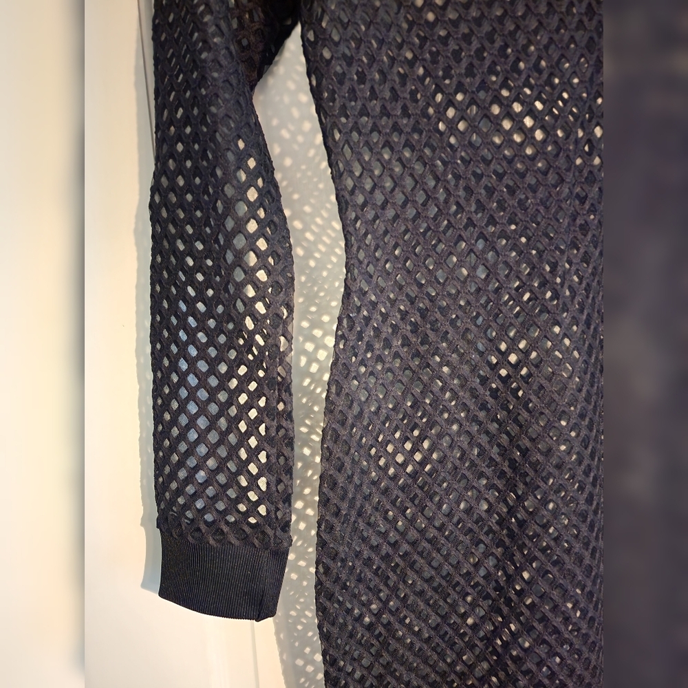 DISTURBIA Enmeshed Midi Dress Red Collar 4 NWOT - Picture 3 of 13
